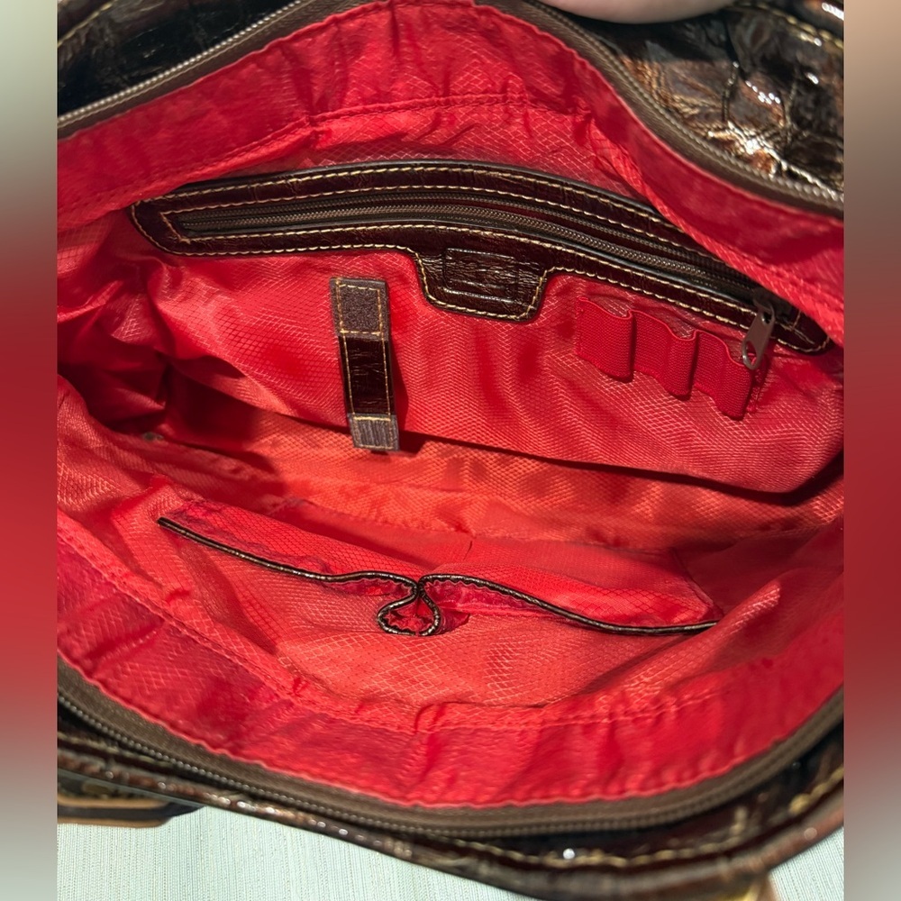 M.C. Brown and Gold Women's Handbag - Picture 9 of 10